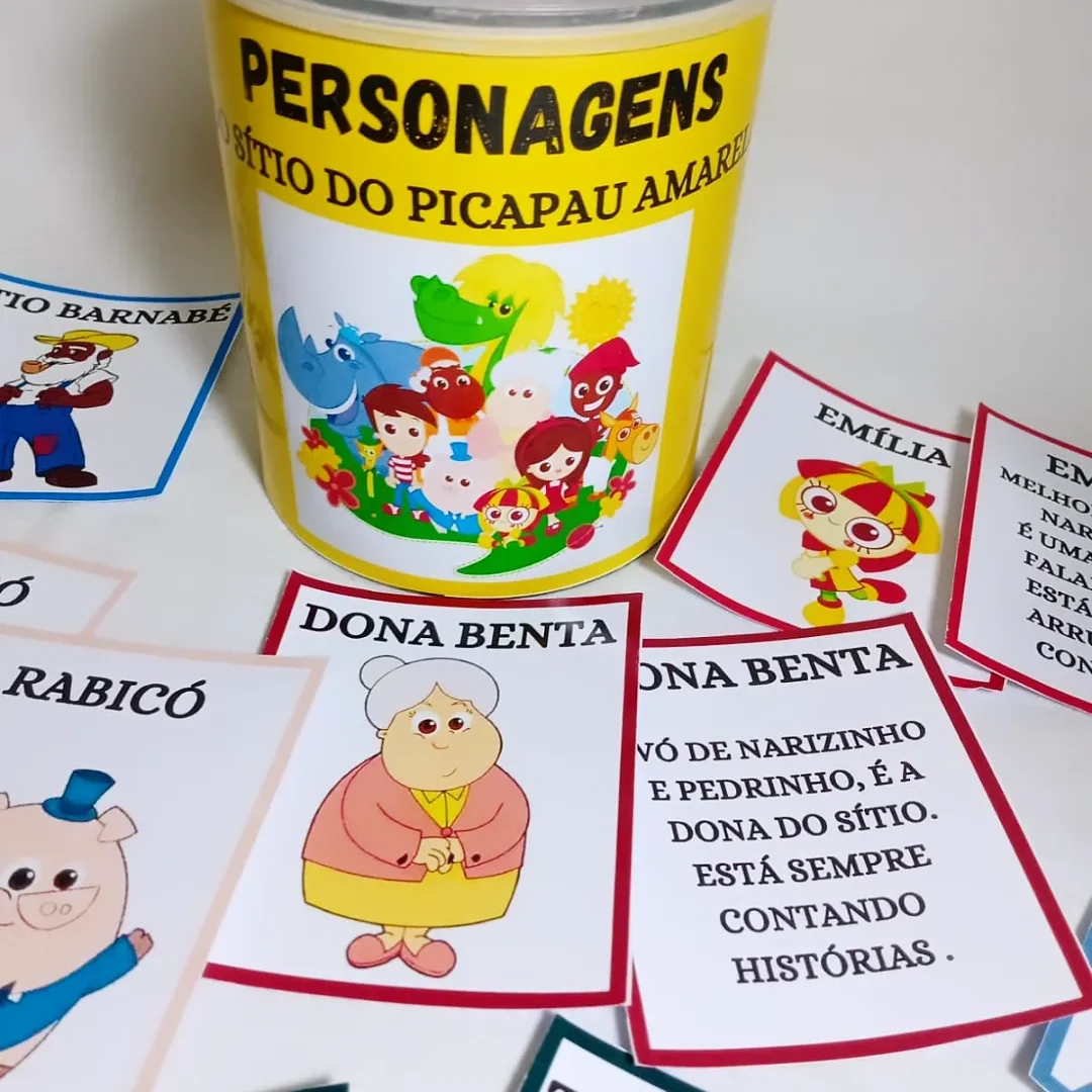 LATA PERSONAGENS DO SÍTIO DO PICAPAU AMARELO